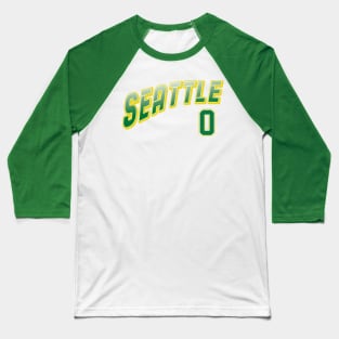 Retro Seattle Number 0 Baseball T-Shirt